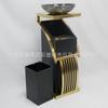 Cenicero Vertical de Acero Inoxidable al por Mayor Vestíbulo de Hotel Cubo de Basura para Apagar Cigarrillos Salón Ktv Tubo Cuadrado Hotel Uso Comercial