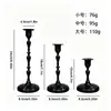Juego de tres piezas de candelabro medieval estilo oscuro de lujo ligero, adorno portavelas de decoración de mesa de comedor con ambiente gótico vintage