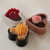 Resina Gota de Goma Yu Meiren Gesso Flor Amor Vaso de Flores Vaso de Armazenamento Ferramenta Abrasiva DIY Meio Coração Copo de Vela Molde de Silicone