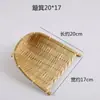 Cesta de produtos trançados de bambu artesanal produtos trançados de bambu decoração criativa casa pá de lixo bandeja pequena placa de bambu para casa redonda