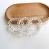 Elástico de Cabelo Cordão de Telefone para Meninas, Prendedor de Cabelo Grande de Plástico Preto Espessado para Rabo de Cavalo, Corda de Cabelo Simples e Versátil de Alta Elasticidade