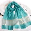 Chal de organza para protección solar Amazon toalla de playa bufanda de seda mujeres bufanda de seda de morera gasa fábrica venta al por mayor