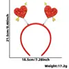 Amazon Diadema Día de San Valentín Tocado de Pluma Roja Suministros para Fiesta de Bodas Diadema de Polvo Dorado Amor Pasador Accesorios para el Cabello