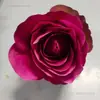 Cabeças de flores de rosa em pintura a óleo artificial, centro de botão de rosa, decoração de parede de rosa, buquê, flor para chapéu, fabricação de flores DIY