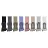 Calcetines de Yoga de Cinco Dedos para Mujer Calcetines de Algodón Puro de Media Pantorrilla Antideslizantes Profesionales para Pilates Deportes de Interior Fitness Calcetines de Punta Larga