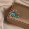 Nuevo Broche de Esmalte Chino Retro Fénix Pipa Abanico Flor Pin Accesorios Hanfu Qipao Broche de Tendencia Nacional