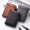 Cartera Vertical para Hombre al por Mayor Cuero PU Negocios Casual Cartera Corta para Hombre Ranuras para Múltiples Tarjetas Bolsa para Tarjetas de Crédito para Hombre