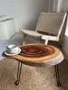 Mesa de Centro Plegable de Madera Maciza, Mesa Pequeña Simple para Balcón Exterior, Mesa Baja Tatami para Sala de Estar, Mesa de Centro para Balcón