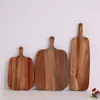 Tabla de Cortar de Madera Maciza Tabla de Cortar de Cocina con Asa para Verduras y Frutas, Portátil para Acampar al Aire Libre, Adecuada para Guardar Comida Cocinada y Frutas