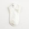 Calcetines Calcetines Blancos para Mujer Primavera Nuevo Estilo Japonés Calcetines Lindos Etiqueta de Tela Calcetines de Oso Color Puro Estudiante Calcetines Blancos