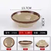 Vajilla Tradicional para Hot Pot Estilo Ciudad de Melamina, Platos Pequeños Especiales, Tripa, Intestinos de Pato, Bol para Sangre de Pato, Bol Azul con Línea Retro para Hot Pot de Chongqing
