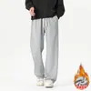 Roupas Masculinas ACU Calça de moletom básica lisa para homens, novo estilo outono e inverno, algodão chinês, calça casual com caimento, marca da moda, calça reta solta