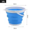 Balde Dobrável Portátil Silicone Plástico Balde de Água para Carro Balde de Pesca Infantil para Exterior Viagem Casa Balde Multifuncional