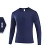 Camiseta personalizada para primavera y otoño, top de punto de manga larga con cuello redondo para hombres y mujeres, capa interior de secado rápido para deportes y fitness para correr