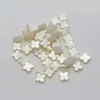 Concha Blanca Natural Trébol piedra desnuda diy flor de cuatro hojas colgante pulsera accesorios trébol de cuatro hojas concha de mariposa