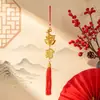 Lingotes del Zodiaco de Año Nuevo 2027 Año de la Oveja Colgante Pequeño de Plástico Decoración de Plantas Ábaco Pez Fu Monedas de Cobre Pequeños Adornos Dorados
