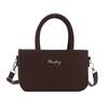 Primavera y Verano Pequeño y Exquisito 2025 Nuevo Casual Letra Color Sólido Simple Hombro Cruzado Pequeño Cuadrado Bolso de Mano para Mujer