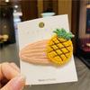 Horquilla de lana tejida con dibujos animados para niña, flequillo con clip, horquilla rota, accesorios para el cabello para niña, linda fruta, sombreros de celebridades de Internet