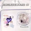 Japonês e Coreano Quente Dopamina Peça de Concha Pérola Conjunto de Diamantes Acessórios de Nail Art Coloridos Decorações de Unhas com Diamantes de Coração