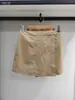 Mini Shorts Saia Casual de Mistura de Linho Estilo Japonês para o Dia a Dia Feminino Anti-Exposição 482174