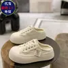 Mules Cómodos sin Cordones para Mujer, Nuevo Estilo Otoño 2026, Zapatos de Lona para Uso en Exteriores, Mules de Plataforma con Suela Gruesa