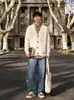 Jeans Wide-Leg Lavado Vintage com Bordado de Estrela para Homens, Novidade de Primavera Estilo Americano Soltinho Casual Calças Longas para Mulheres, Tendência