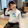 Forro Polar Térmico Infantil para Niñas Cuello Semi-Alto Casual Capa Base Estudiante Otoño/Invierno Nuevo Estilo Cálido Manga Larga Versátil