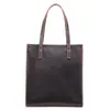 Bolso de Mano para Mujer Transfronterizo Cuero Vacuno Capa Superior Bolso Grande Cuero Genuino Bolso Tote Tipo Cubo Vintage Cuero Crazy Horse