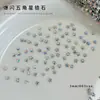 Mini Decorações 3D de Estrela de Zircônia para Unhas 3mm Pentagrama Strass de Fundo Plano Strass de Formato Irregular para Unhas Postiças