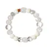 Pulsera de Cristal Natural Redondo de 10 mm, Círculo Único, Pulsera de Cinco Elementos con Cristal Rojo, Pulsera de Ojo de Tigre Dorado, Joyería, Tendencia Ins