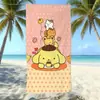 Toalla de Playa con Estampado de Perro Pudín de Sanrio, Absorbente de Agua, Secado Rápido, Fibra Ultrafina, Toalla de Baño para Vacaciones, Directo de Fábrica