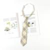 Corbata Jk para Mujer, Pajarita a Cuadros Marrones Estilo Japonés, Decoración para Camisa Casual, Pajarita sin Corbata, Estilo Universitario, Hecha a Mano por Hombres Dk