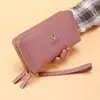 Nueva Cartera Larga de Mujer Bolso de Mano Doble Capa Cremallera Gran Capacidad Billetera para Monedas Multiusos Bolso para Teléfono Móvil Tarjetero para Mujer