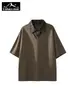 Ropa para Hombre Explorer Estilo Old Money Cuello de Cuadros Retazos Falso Dos Piezas Camisa Polo Unisex Camiseta Versátil Top para Hombre
