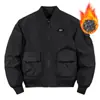 8628 Chaqueta de Trabajo Transfronteriza para Hombre Chaqueta de Piloto Americana Estilo Militar Chaqueta de Béisbol Engrosada Chaqueta de Algodón para Hombre