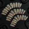 Manicura Hielo Transparente Color Nude Mariposa Zafiro Dorado Uñas Portátiles Gama Alta Lujo Ligero Parche de Manicura Deseo Puro Dulce