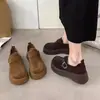 Zapatos Birkenstock de Suela Gruesa de Otoño para Mujer con Pequeño Aumento de Altura 2025 Nuevos Mocasines Retro Birkenstock de una Sola Tira