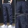 Calça Cargo com Múltiplos Bolsos Calça de Trabalho com Costura Solta Masculina Durável Proteção do Trabalho Calça Longa Reta Calça Casual Masculina