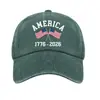 Gorra de Espíritu del 250º Aniversario de la Declaración de Independencia de Estados Unidos, Gorra de Béisbol con Estampado Vintage Lavado, Gorra de Sol para Exteriores