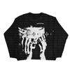 Ebay Harajuku Europeu e Americano Cross-border Moda Suéter Malha Gótico Punk Y2K Retro Manga Longa Top Masculino e Feminino