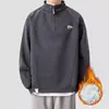 Novo Top Casual Masculino de Meio Zíper Fino para Primavera e Outono de 2025, Camisa Polo de Outono, Moletom de Lã para Homens