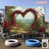 Tela de Fondo Transfronteriza Nueva para el Día de San Valentín 2026 para Decoración de Citas de Parejas, Tela Colgante para Habitación y Arreglo Exterior, Tela Colgante para Banner