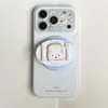 Capa de Celular Fofa Desenho Animado Pão Coelho Miffy para Apple 17 Pro Max iPhone 16 Suporte 15 Magnética 14