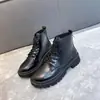 Nuevas Botas Martin de Comercio Exterior Estilo Británico Suela Gruesa con Cordones Talla Grande para Mujer Botas de Motocicleta Versátiles Atractivas Botas de Caballero Botas Cortas