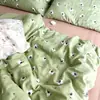 Juego de Cuatro Piezas de Gasa de Algodón de Doble Capa Grado Materno e Infantil, Funda de Edredón de Gasa de Algodón Puro, Sábana de Algodón Puro Juego de Tres Piezas para Dormitorio