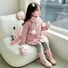 Chaqueta de Niña Otoño Invierno 2026 Nuevo Estilo Ropa de Invierno Elegante para Niños Moda de Invierno para Bebés Abrigo de Lana Espesado con Felpa