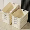 Cesta de almacenamiento de artículos diversos para refrigerios, cesta de almacenamiento de plástico para el hogar, caja de almacenamiento para gabinete de cocina, armario de dormitorio, caja de almacenamiento de ropa