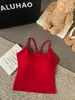 Camisola Sexy y Atractiva con Almohadillas en el Pecho y Hermoso Diseño en la Espalda, Se Puede Usar como Prenda Exterior, Corte Ajustado, Favorecedor, con Copas Fijas Integradas