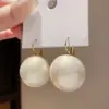 Pendientes Retro Exagerados de Perlas de Imitación Estilo Hong Kong, Elegantes Elegantes, Pendientes de Perlas Desmesurados, Pendientes Únicos de Gama Alta de Nicho
