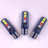 Luz LED de silicona T10 Crystal Light para coche, 4 colores, flujo de agua, flash, 3030 8SMD, luz de conducción, luz de matrícula